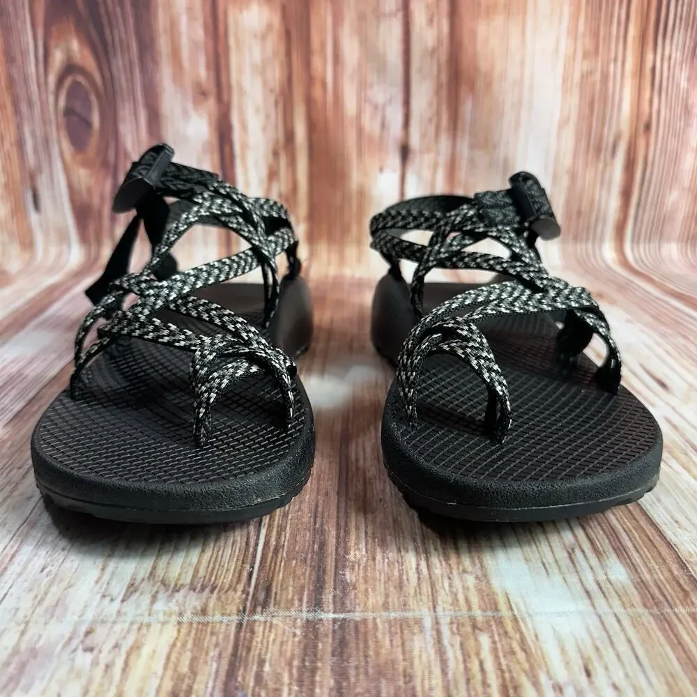 Chaco ZX/2 Womens Size 7 Black Gray Classic Strappy Sandals Open Toe Loop Shoes - Picture 2 of 10